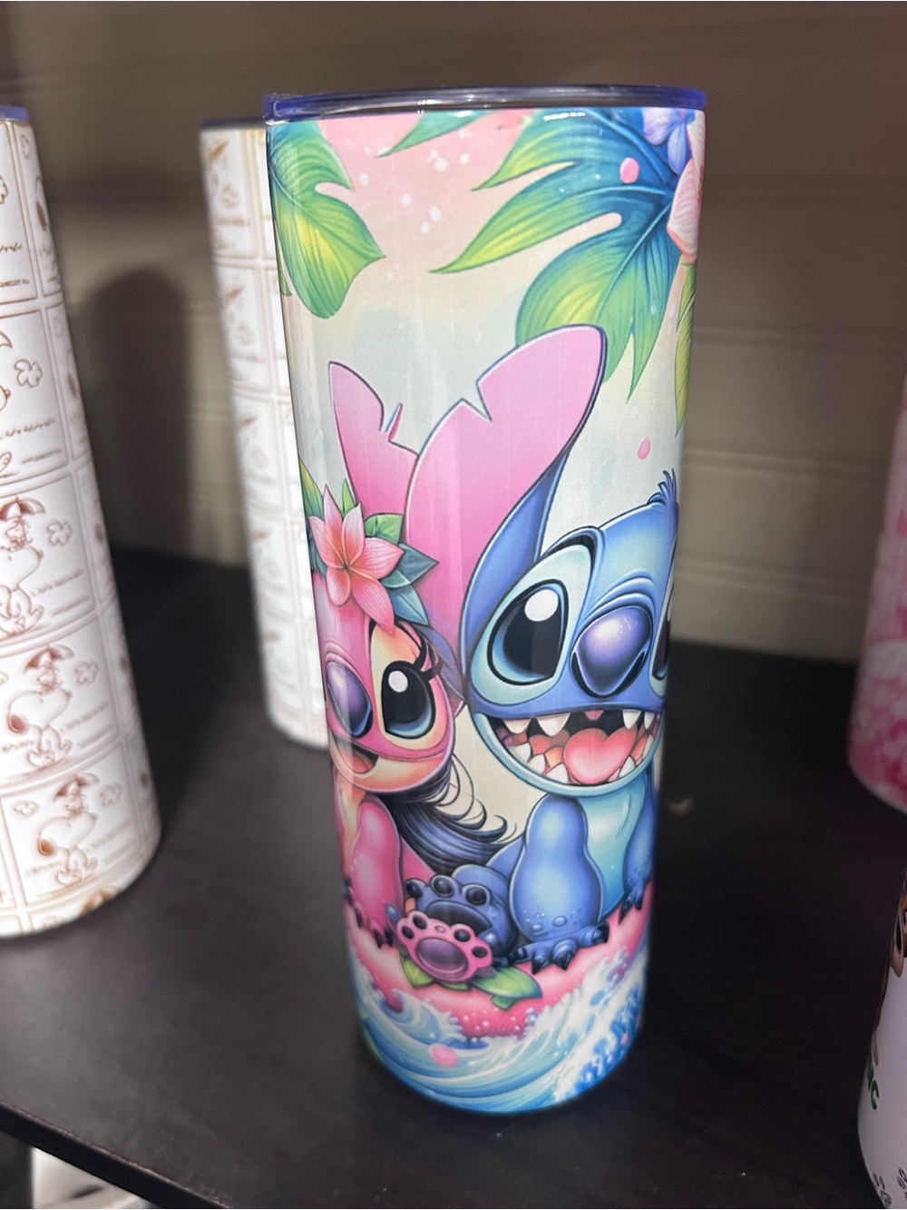 Lilo & Stitch Cartoon Stainless Tumbler - Pink & Blue